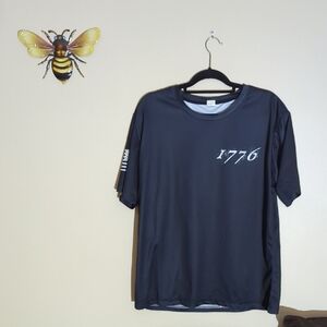 Black 1776 Patriotic Men's Shirt